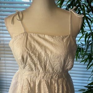 White Eyelet Dress w/ Adjustable Straps by mark.